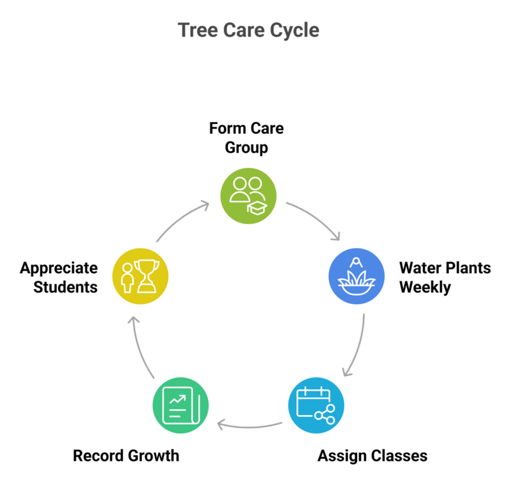 Step-by-Step Guide for Planning a Tree Plantation Drive in Schools and Colleges( tree care cycle)