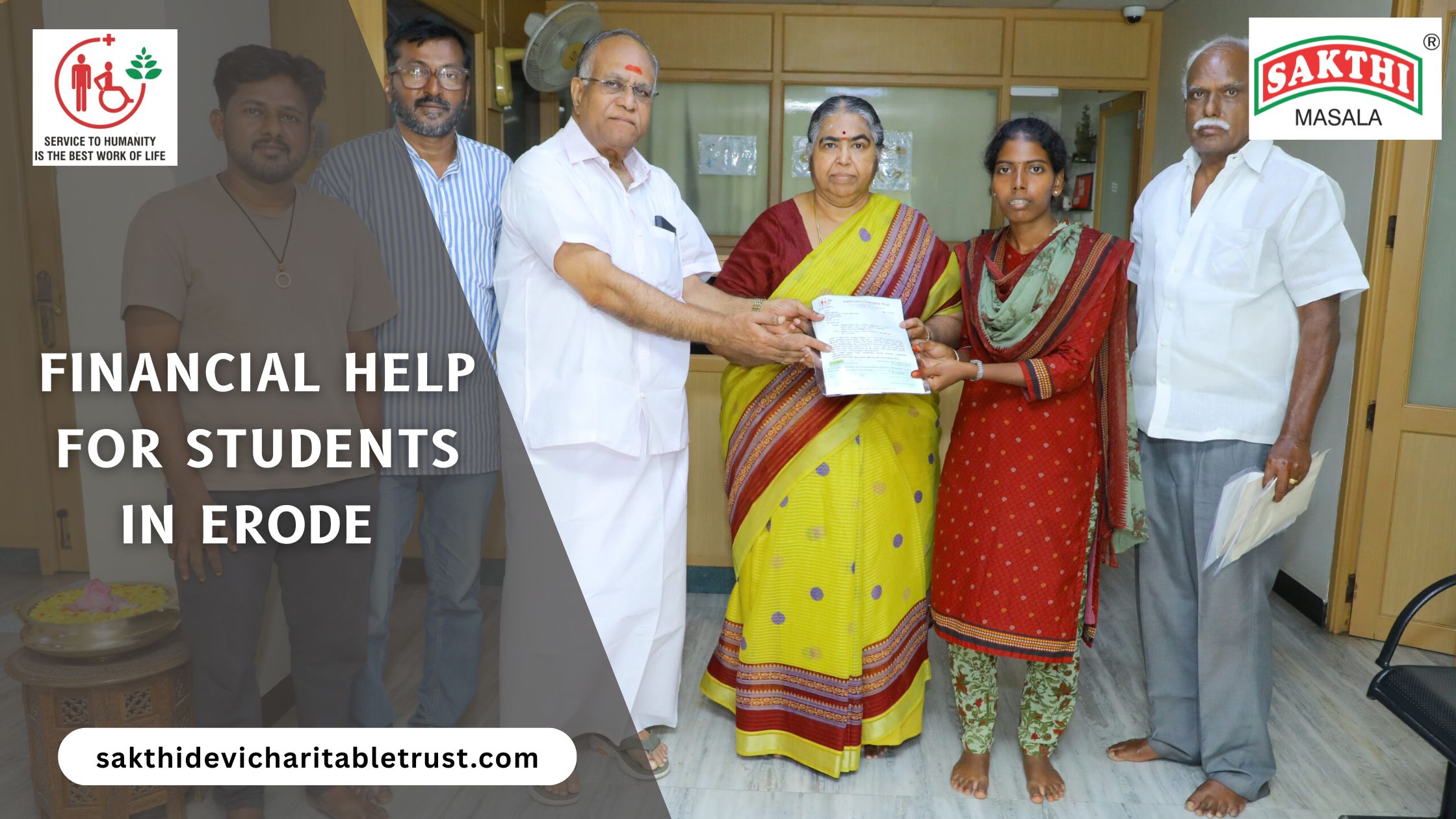 Financial Help for Students in Erode through Sakthi Devi Charitable Trust scholarship program